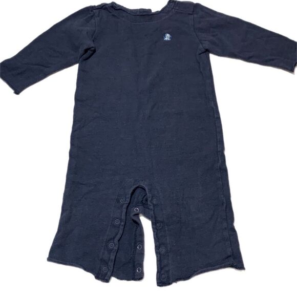 OLD NAVY | Boys Navy Blue Warm Romper Jumper Embroidered Dog - Picture 1 of 7